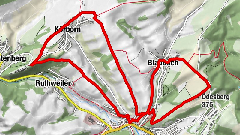 Blaubach - Ödesberg - Kusel - Körborn