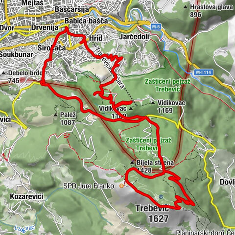 Sarajevo - Vidikovac - Trebević - Hrid