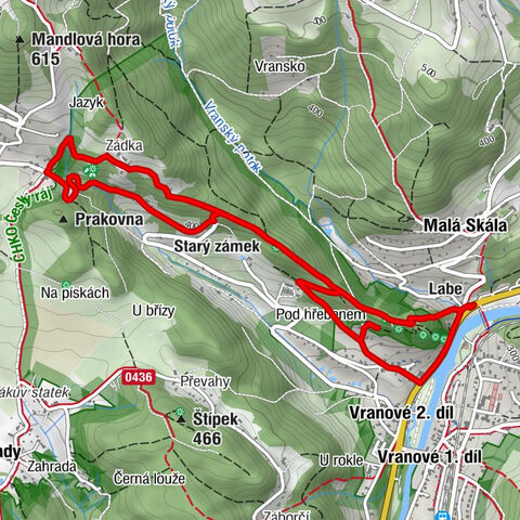 Malá Skála - Labe - Vranové 2. díl - Vranové 1. díl