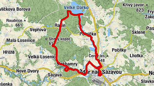 Žďár nad Sázavou 1 - Žďár nad Sázavou - Hamry nad Sázavou - sv. Prokop