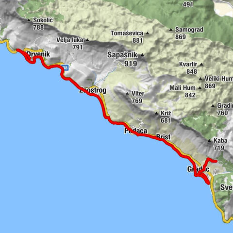Gradac - crkva svetog Mihovila - Riva - Lučki brig