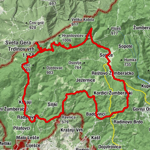 crkva svetog Petra i Pavla - Sveta Gera / Trdinov vrh - Ravnica - kapela Uznesenja Blažene Djevice Marije