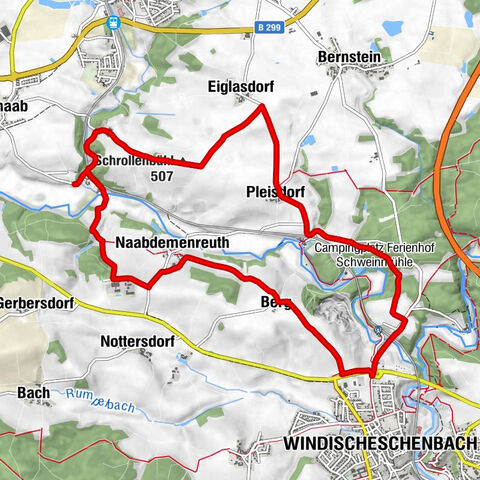 Krummennaab - Trautenberger Kapelle - Schrollenbühl - Windischeschenbach