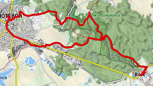 Chotěboř - kaple sv. Anny - Pustevna - Čertův stolek
