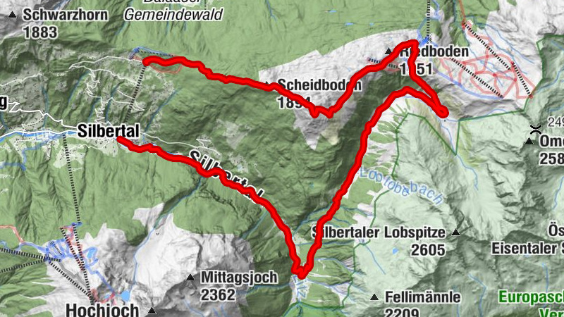 Kristbergbahn - Muttjöchle - Hasahüsli