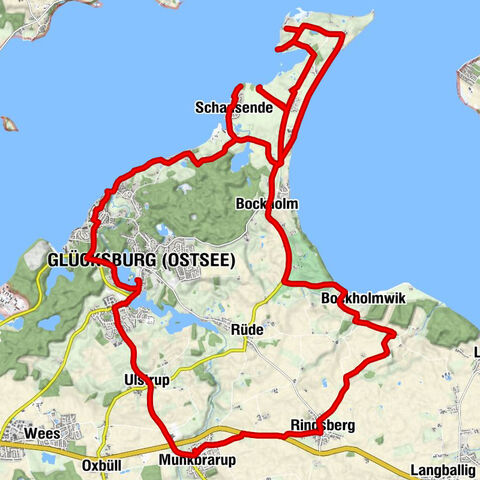 Glücksburg (Ostsee) - Sandwig - Sankt Laurentius - Schiedenhohlweg