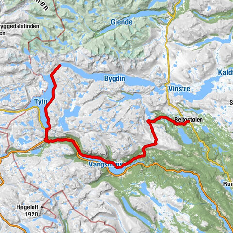 Beitostølen - Heensåsen kyrkje - Fondsbu - Eidsbugarden