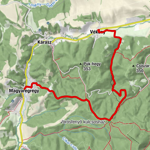 Magyaregregy - Kecske-hát - Vörösfenyő kulcsosház - Vékény