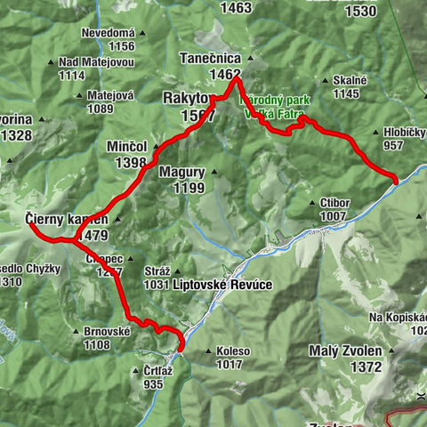 Vyvieračka - Rakytov - Ploská - Chata Horec
