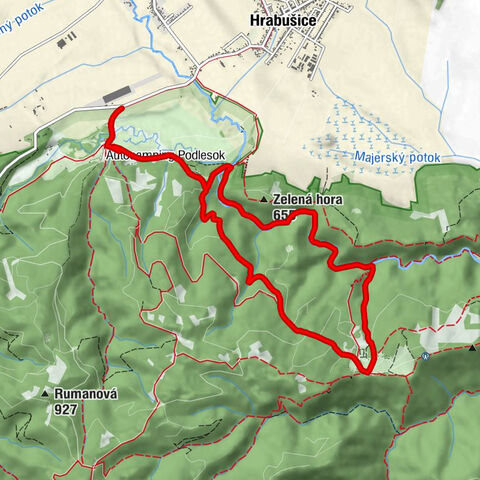 Poniklec - Reštaurácia Rumanka - Ranč Podlesok - Mníchova diera