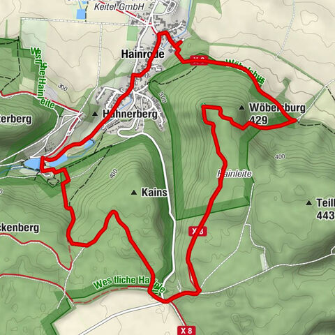 Waldgaststätte Teichtal - Wöbelsburg - Hainrode - Hainrode/Hainleite