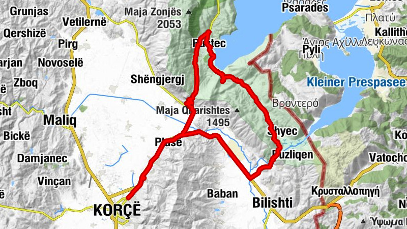 Korçë - Qafa Zvezdes - Qafa Lisave - Mekam Dervish Ramadani Bylykbashi