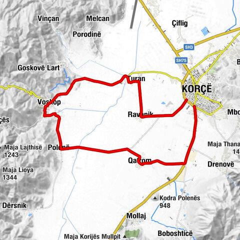 Korçë - Qatrom - Polenë - Voskop