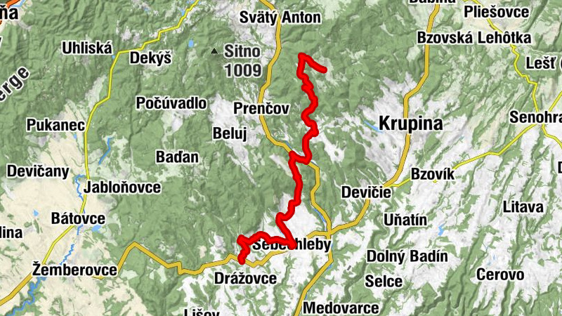 Ladzany - Stará Hora - Hrubá hora - Žibritov