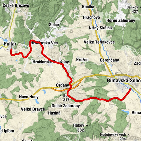Rimavská Sobota - Včelinec - Antalka - Poltár