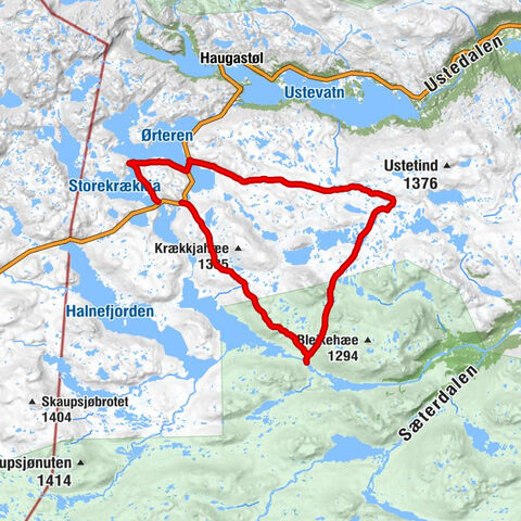 Hol - Grensehøgda - Tuva Turisthytte - Fagerheim Fjellstugu