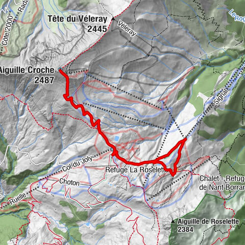 Le signal - Téleski du Signal - Aiguille Croche - Refuge La Roselette