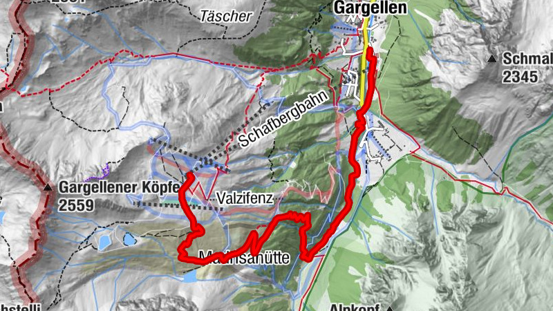 Gargellen - Madrisahütte - Obwaldhütte - Schafberg Hüsli