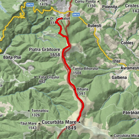 Arieșeni - Piatra Grăitoare - Biharia - Cucurbăta Mare
