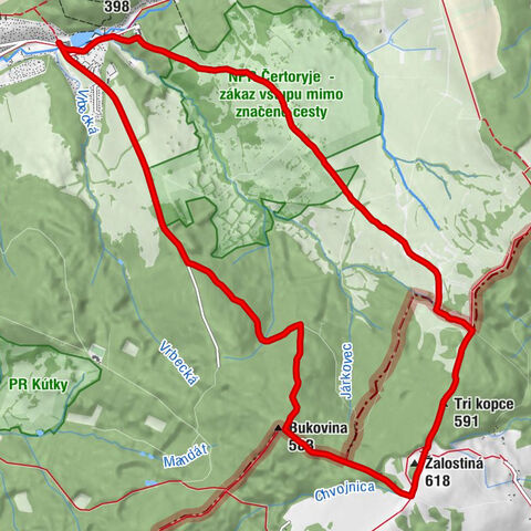 Lučina - Tri kopce - Žalostiná - Bukovina
