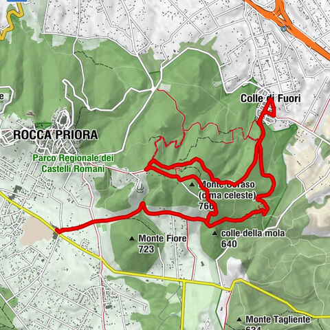 Rocca Priora - Fonte Piscaro - Colle di Fuori - Monte Ceraso (cima celeste)