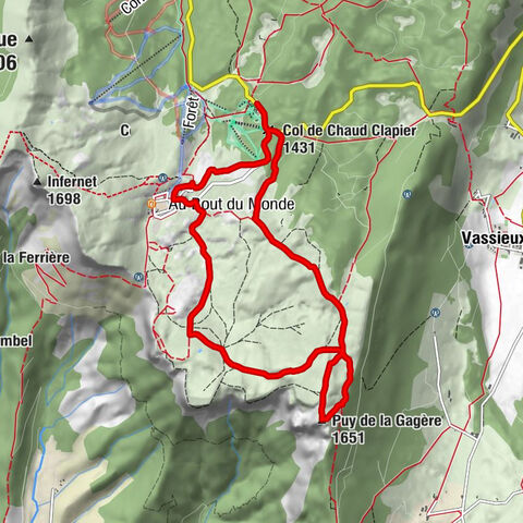 Le Cairn - Col de Chaud Clapier - Puy de la Gagère - Le Scialet