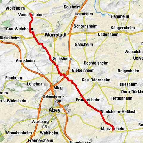 Von Vendersheim nach Monzernheim (Westhofen)  #LL2ROM_E012