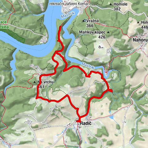 Radíč - Hrazany - Vyhlídka Opata Zaorala