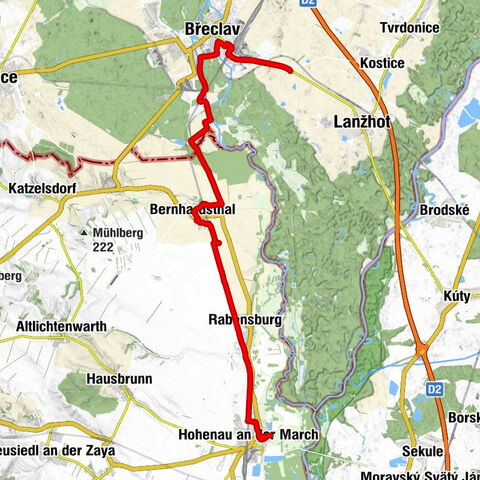 Hohenau nach Brezlav