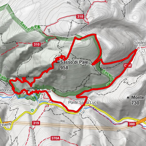 Altolina - Sasso di Pale - Sostino - Ponte Santa Lucia
