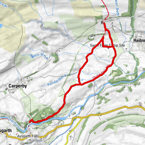 Aysgarth Middle Force - Aysgarth Lower Force - Castle Bolton