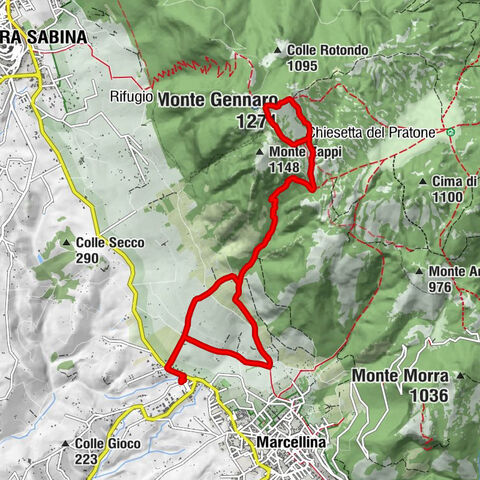 San Polo dei Cavalieri - Caprareccia - Monte Gennaro - Monte della Cisternola