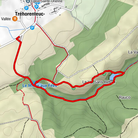 Tréhorenteuc - Le Val Sans Retour - Cascade de Rauco - Paimpont