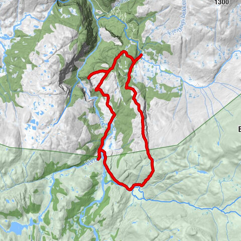 Eidfjord - Vivelid fjellstove - Veslesåta - Såtefjellet