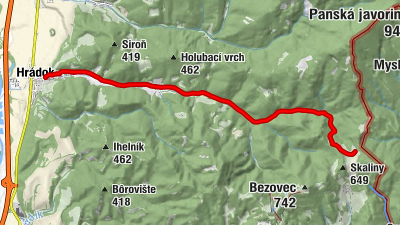 Hrádok - Tomba - Matiáška - Dolina