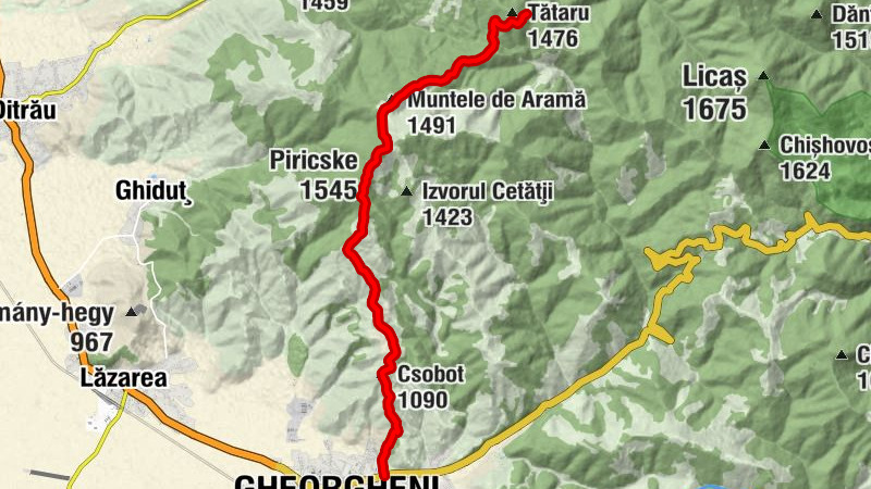 Felszeg - Piricske - Muntele de Aramă - Gheorgheni