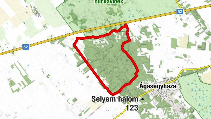 Természetvédelmi Oktatóközpont - VULCAN program vizsgálati területe