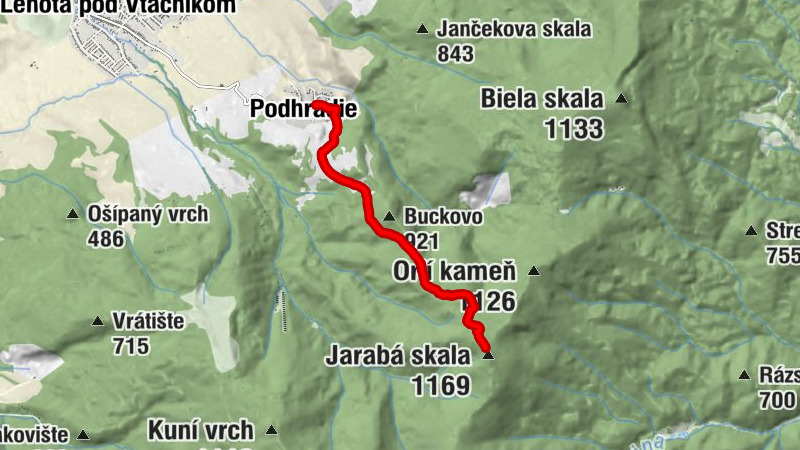 Podhradie - Jarabá skala