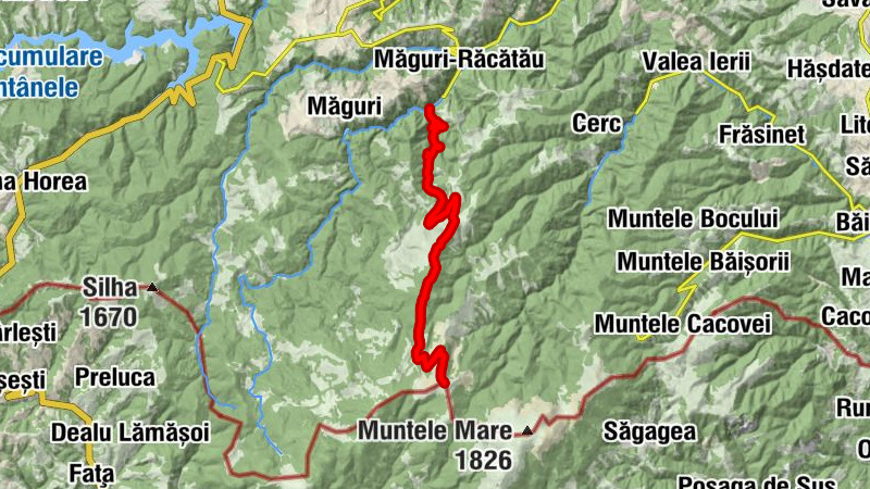 Măguri-Răcătău - Cercul Dobrinului - Dumitreasa - Valea Ierii