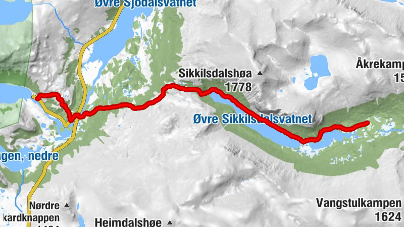 Sikkilsdalsseter - Maurvangen camping - Gjendesheim