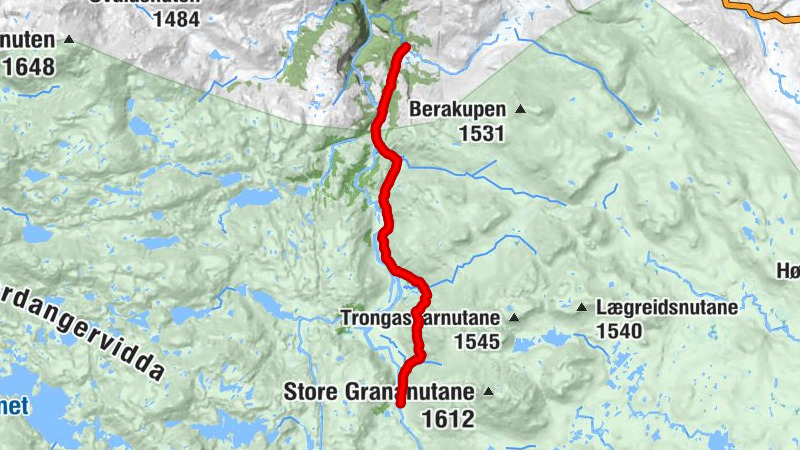 Eidfjord - Hedlo - Hallaskarhalsen - Hadlaskard