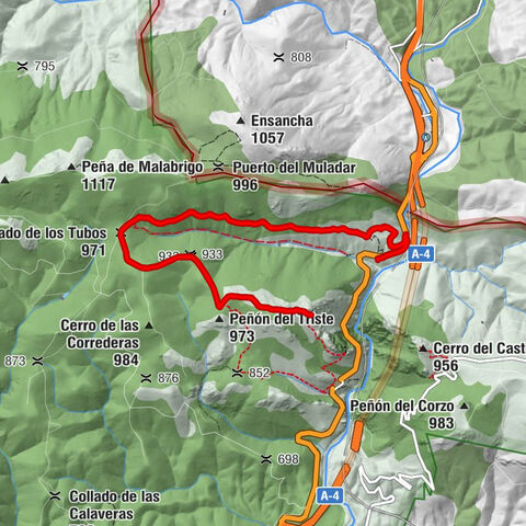 Cafeteria Despenaperros - Collado de los Tubos - Cerro de los Órganos - Collado de la Aviación