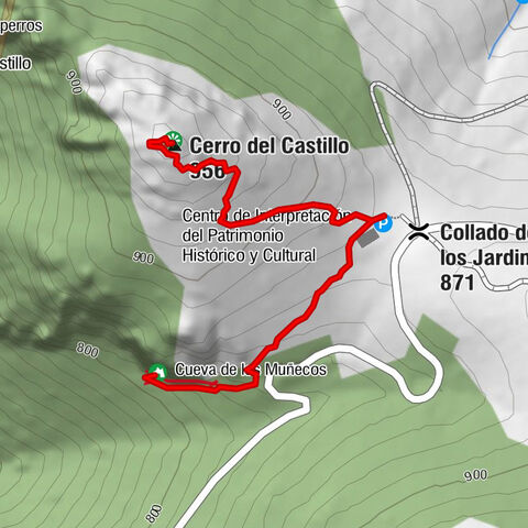 Collado de los Jardines - Cueva de los Muñecos - Cerro del Castillo - Santa Elena