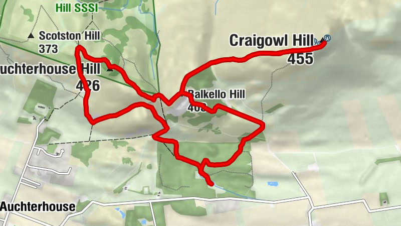 Angus - Balkello Hill - Craigowl Hill - Auchterhouse Hill
