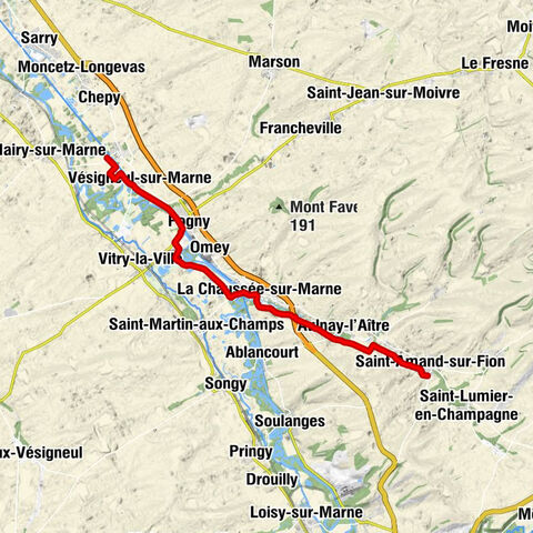 Saint-Germain-la-Ville - Vésigneul-sur-Marne - Pogny - Saint-Amand-sur-Fion