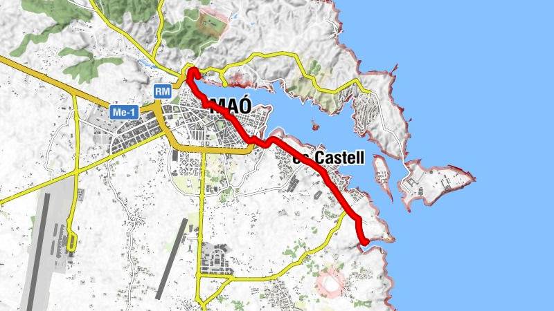 es Castell - Església Mare de Deu del Roser - Església de Santa Maria - Maó