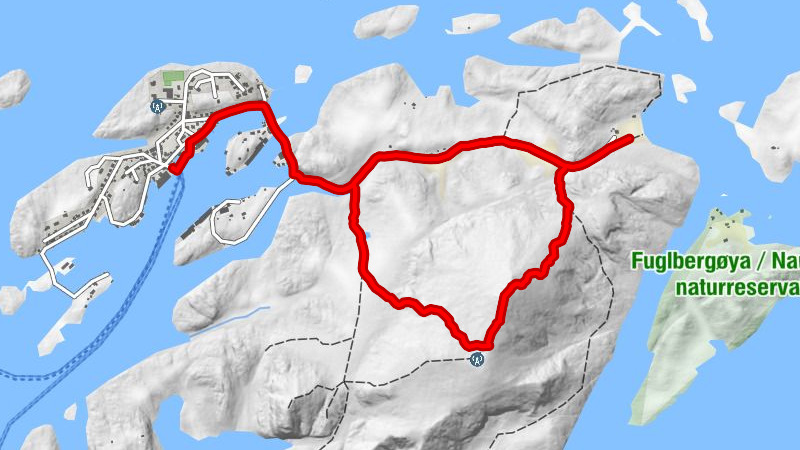 Fotobrygga - Heimværet - Skrova hurtigbåtkai - Skrova ferjekai
