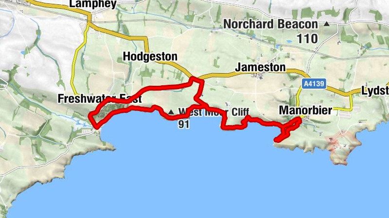 Manorbier - East Moor Cliff - Freshwater East