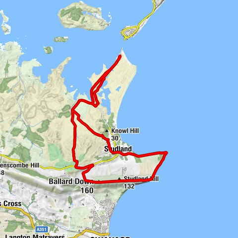 Bournemouth - Ballard Down - Studland Hill - Studland