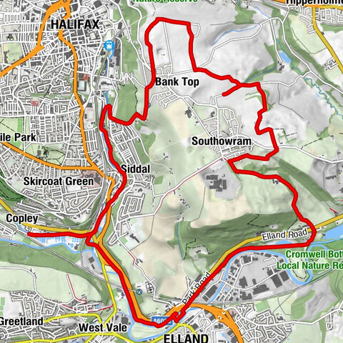 Copley - Elland - Huddersfield - Brighouse